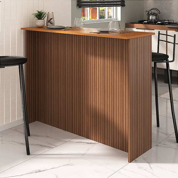 Bancada Design Ripado Freijó