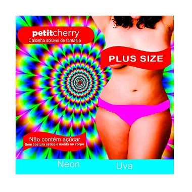 Calcinha solúvel com sabor de uva - Plus size