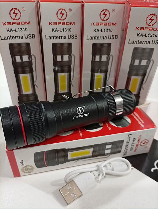 Lanterna USB recarregável