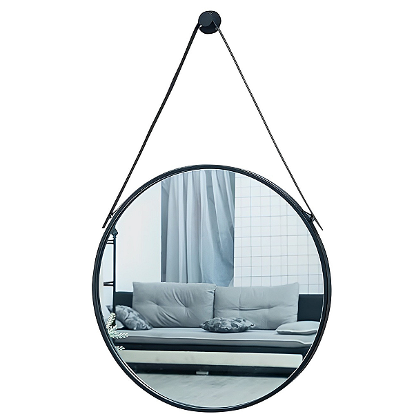 Espelho Lavabo Escandinavo 60cm suporte Pino