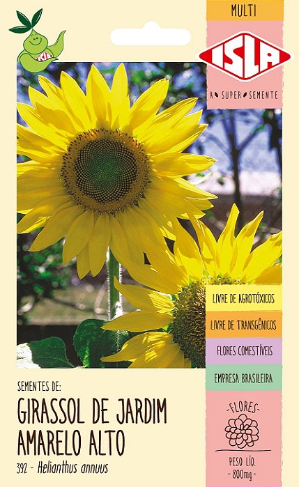 GIRASSOL DE JARDIM AMARELO ALTO - Sementes