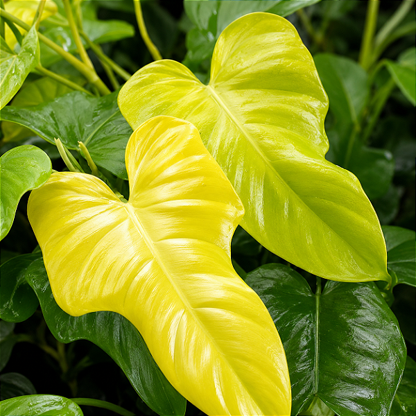 FILODENDRO VIOLINO DOURADO (Philodendron Bippenifolium Aurea 'Golden Violin') - Pote 14