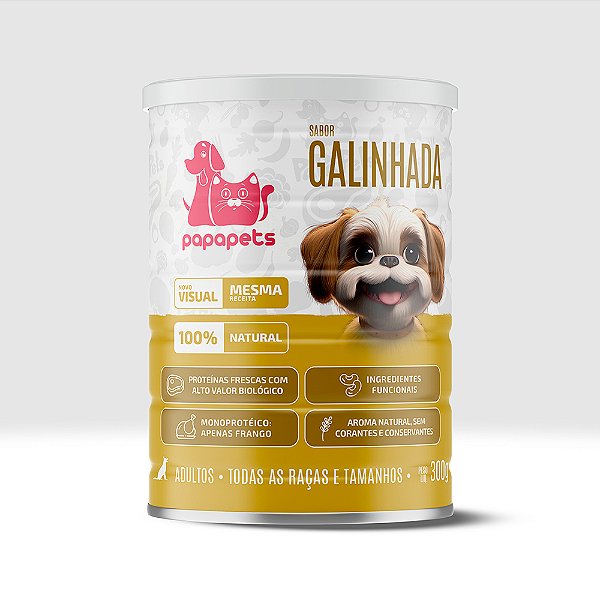 ALIMENTO ÚMIDO GALINHADA - 300G - PAPAPETS
