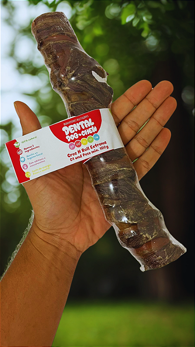 COURO DE BOI COM ESÔFAGO CROC N ROLL EXTREME - 1 UNID - GOODLOVIN