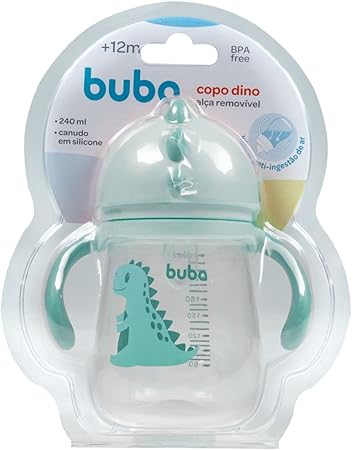 COPO COM DISPOSITIVO CANUDO DINO VERDE