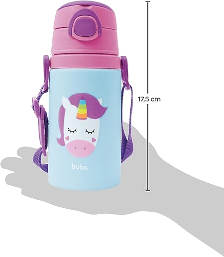 GARRAFINHA DE ALUMINIO ANIMAL FUN UNICORNIO