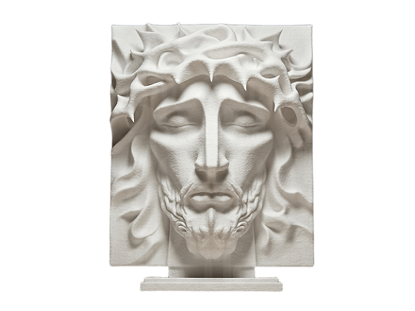 Quadro Rosto de Jesus Cristo em Relevo 3D