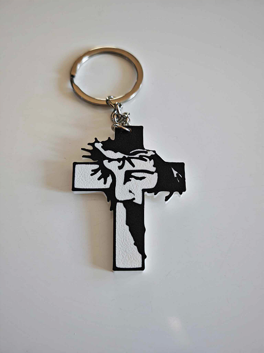 Chaveiro Cruz com Jesus Cristo