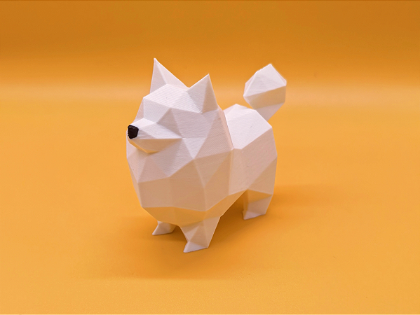 Miniatura de Spitz em Low Poly