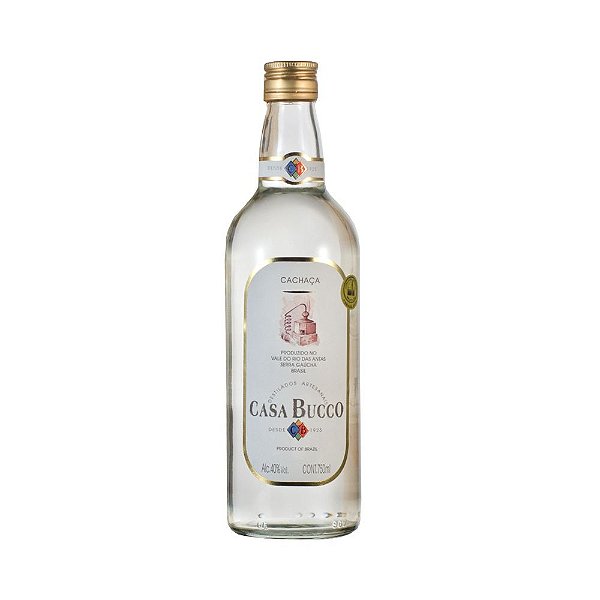 Cachaça Casa Bucco Bi Destilada Orgânica 750ml