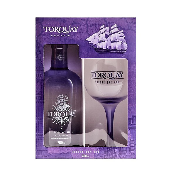 Kit Taça + Gin London Dry Torquay 740ml
