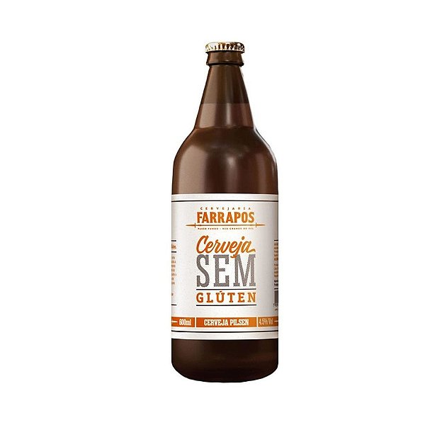 Cerveja Farrapos Pilsen Sem Glúten 600ml