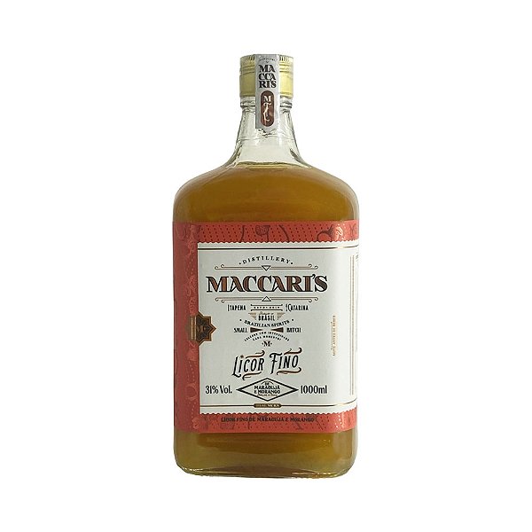 Licor Fino Maccari's de Maracuja e Morango 1l