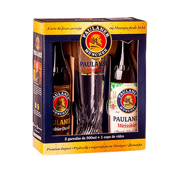 Kit Paulaner com 2 Cervejas 500ml + 1 Copo