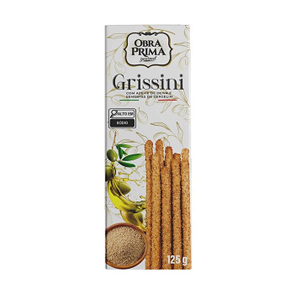 Grissini com Azeite e Gergelim Obra Prima 125g