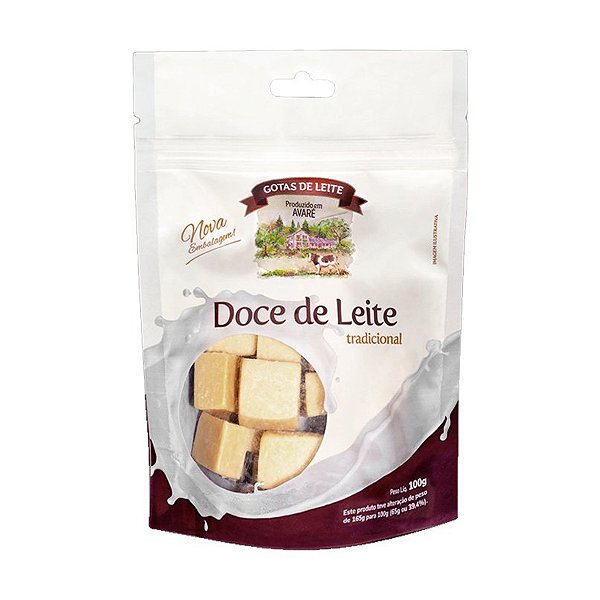 Tabletes de Doce de Leite Gotas de Leite 100g