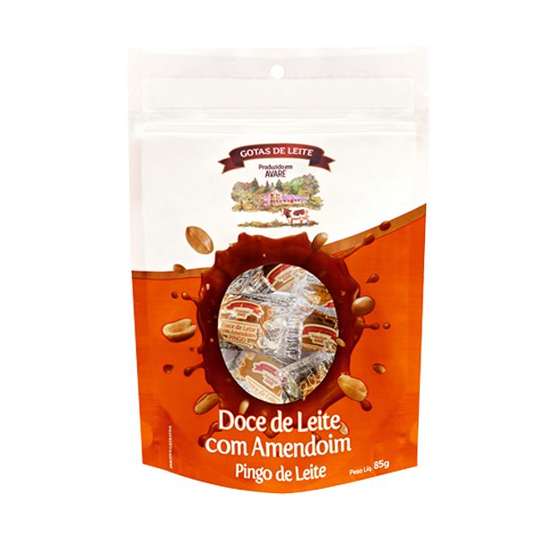 Doce de Leite Pingo com Amendoim Gotas de Leite 85g