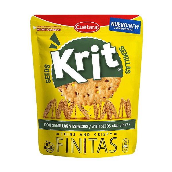 Biscoito Krit Finitas Sementes 150g