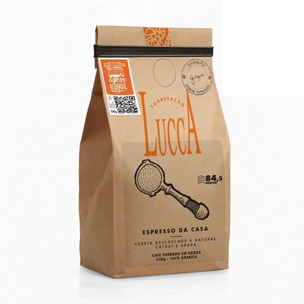Cafe Especial Torrado em Graos Espresso da Casa Lucca 250g