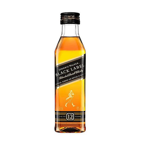 Mini Whisky Johnnie Walker Black Label 12 Anos 50ml