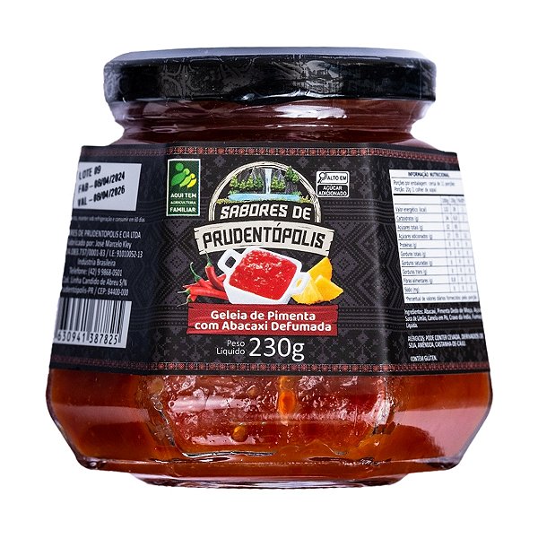 Geleia de Pimenta com Abacaxi Defumada Sabores de Prudentopolis 230g