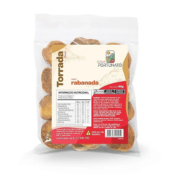 Torrada Sabor Rabanada Casa Fortunato 90g