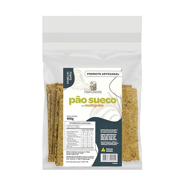 Pao Sueco com Multigraos Casa Fortunato 150g