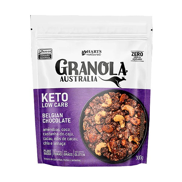 Granola Australia Keto Low Carb Belgian Chocolate Hart's 300g