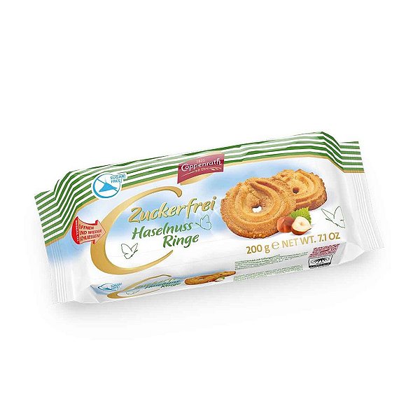 Biscoito Haselnuss Ringe sem Açucar Coppenrath 200g
