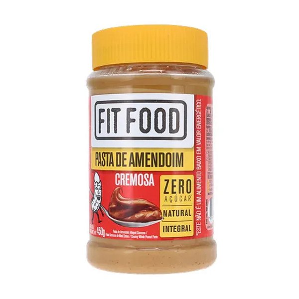 Pasta de Amendoim Fit Food Integral Cremosa 450g