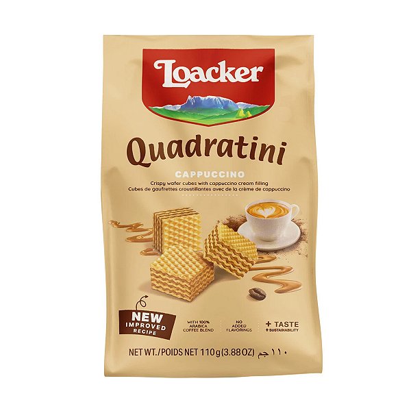 Biscoito Loacker Quadratini Cappuccino 110g