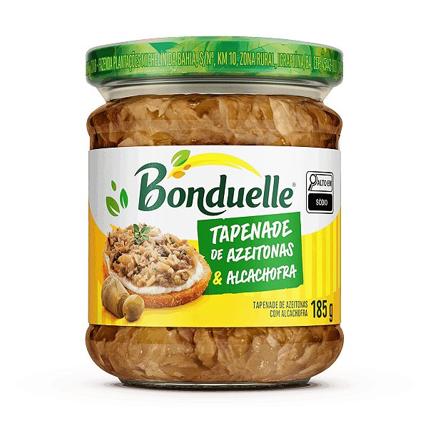 Tapenade de Azeitonas e Alcachofra Bonduelle 185g