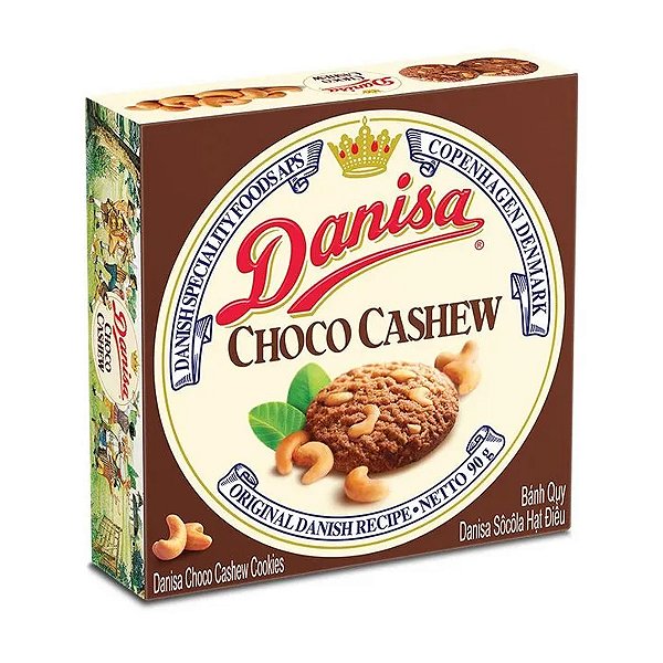 Butter Cookies com Chocolate e Castanha de Caju Danisa 90g