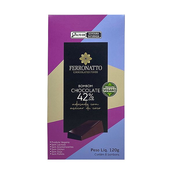 Bombons de Chocolate 42% com Açucar de Coco Ferronatto 120g
