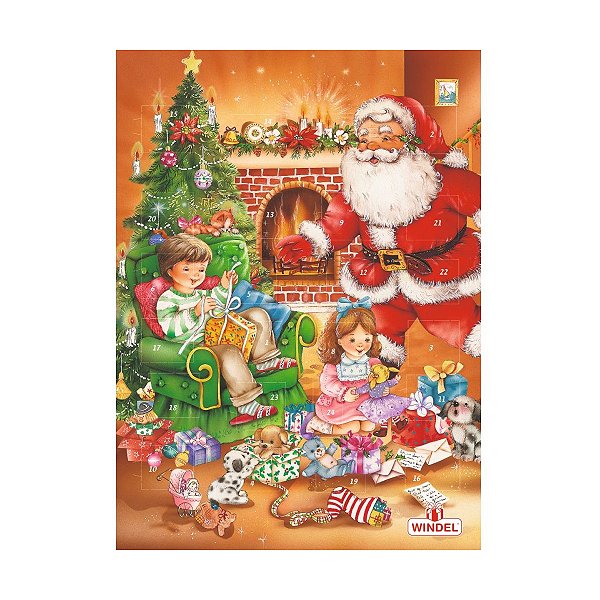 Calendário do Advento com Chocolate ao Leite Windel Diversas Estampas 75g