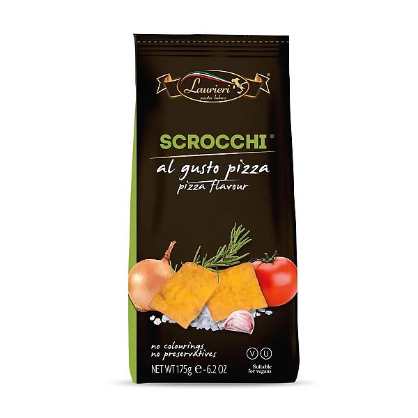 Biscoito Scrocchi Sabor Pizza Laurieri 175g