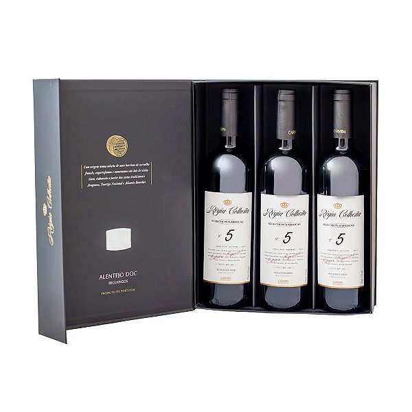 Kit Regia Colheita Selection N 5 Barricas com 03 Vinhos Tintos 750ml