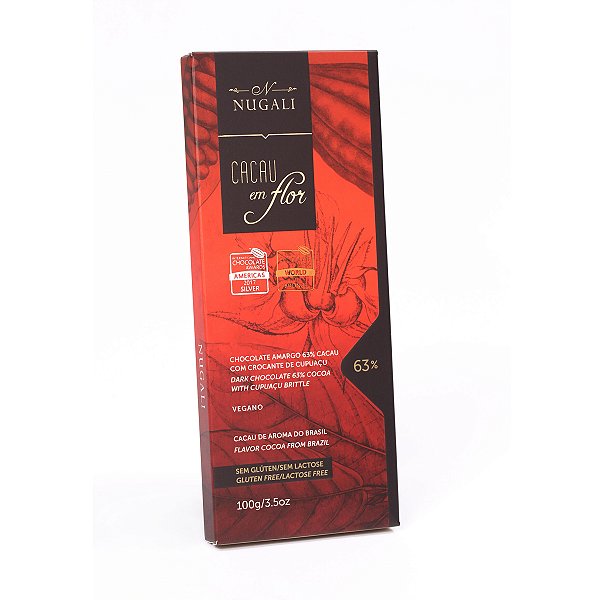 Chocolate Cacau em Flor 63% Cacau com Cupuaçu Nugali 100g