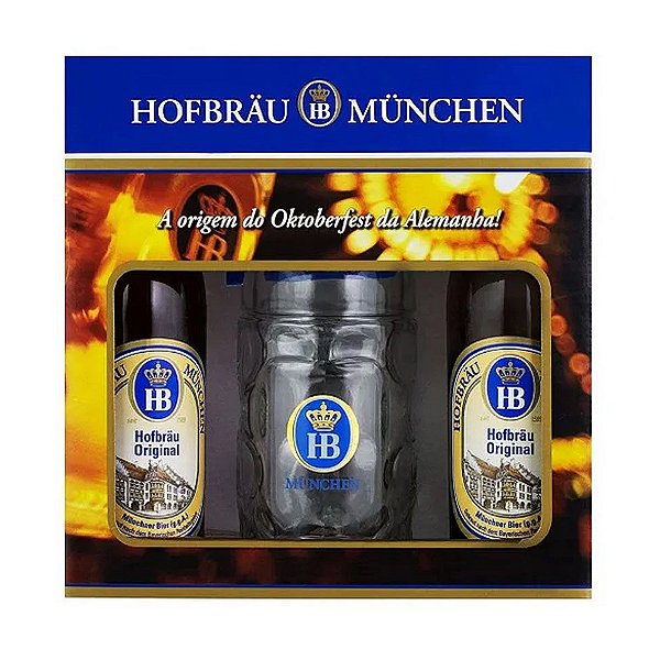 Kit Cerveja Original HB 500ml + Cerveja Munchner Weisse 500ml com Caneca