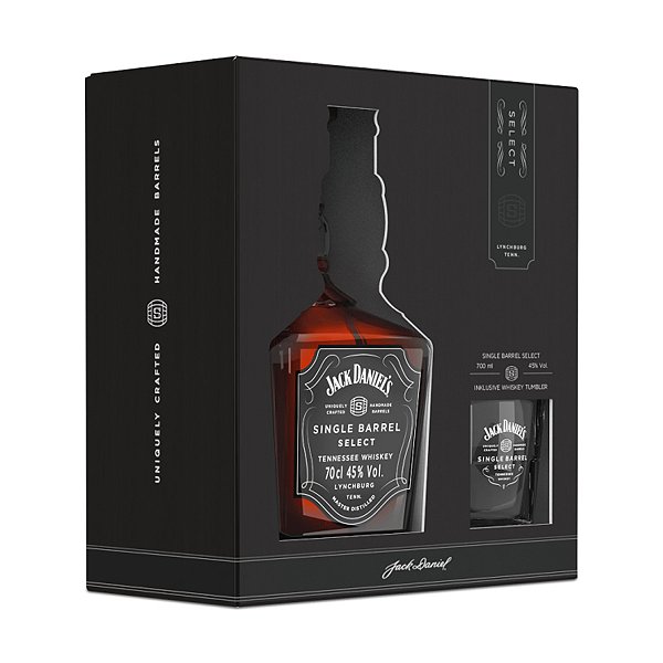 Kit Whisky Jack Daniels Single Barrel Select 750ml com Copo