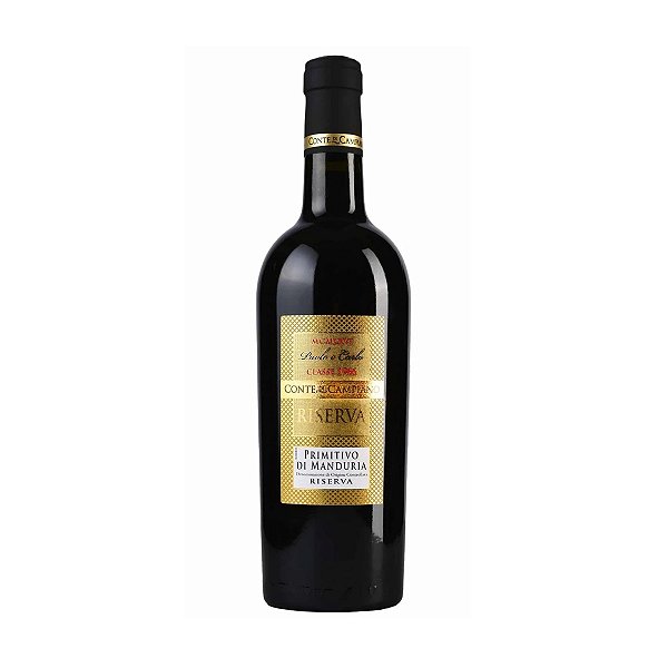 Vinho Tinto Meio Seco Conte Di Campiano Reserva Primitivo Di Manduria 750ml