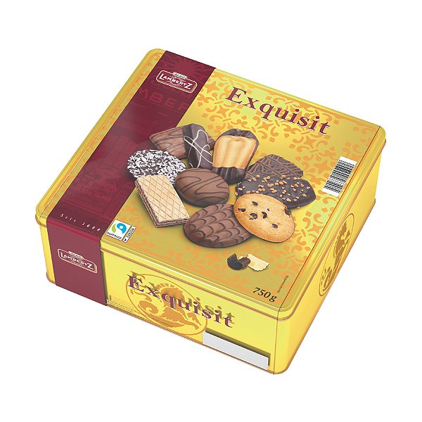 Biscoitos Sortidos Lata Exquisit Lambertz 750g