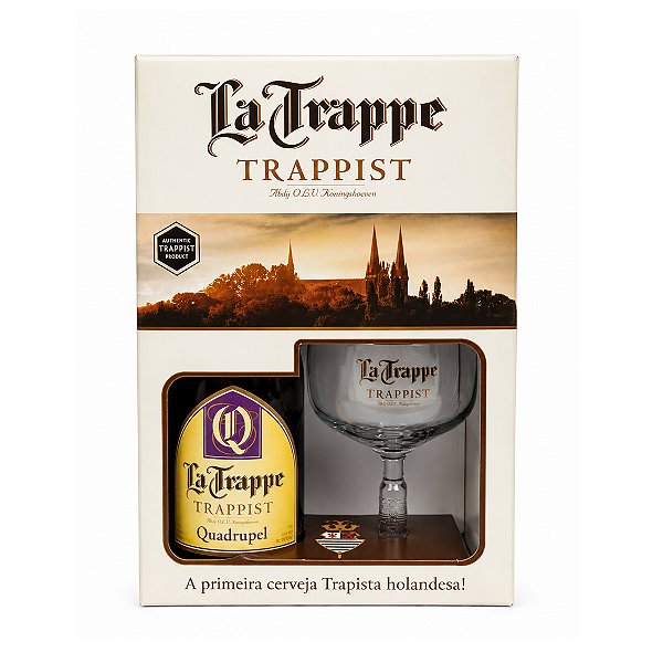 Kit Cerveja La Trappe Quadrupel 750ml + Taça