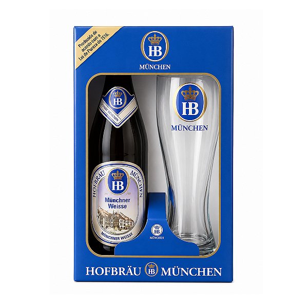 Kit Cerveja HB Munchner Weisse 500ml + Copo