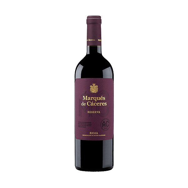 Vinho Tinto Seco Marques de Caceres Reserva Rioja DOCa 750ml