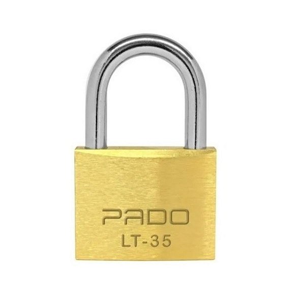 Cadeado Pado Latão Lt 35 Mm 2 Chaves Maciço Não Enferruja