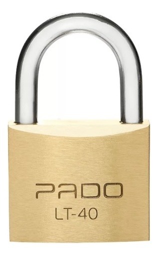 Cadeado Pado Latão Lt 40 Mm 2 Chaves Maciço Não Enferruja