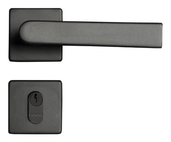 Fechadura Porta Externa Pado Concept 414 Preta Preto 40mm