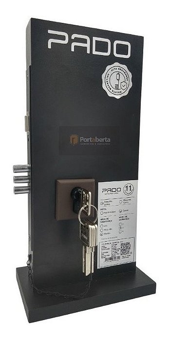 Fechadura Rolete Magnético Pado Pivotante Corten Marrom 55mm
