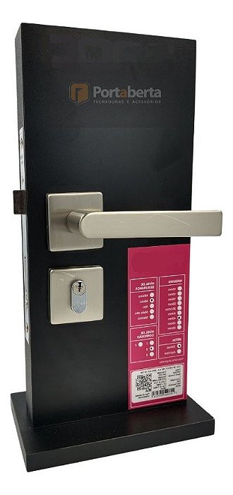 Fechadura Porta Externa Pado Concept 414 Escovada Acet 40mm